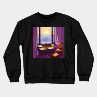 Talented Musician Came From Hardwork and Practice Pianist Girl Crewneck Sweatshirt